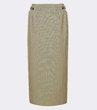 Marks and Spencer + Cotton Blend Textured Pencil Midi Skirt
