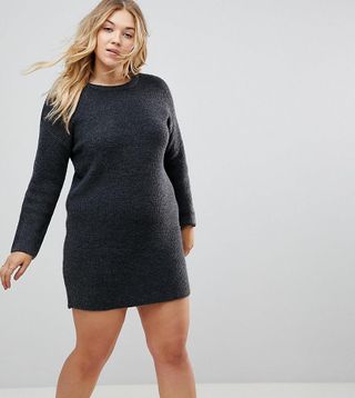 ASOS Curve + Knitted Oversized Mini Dress
