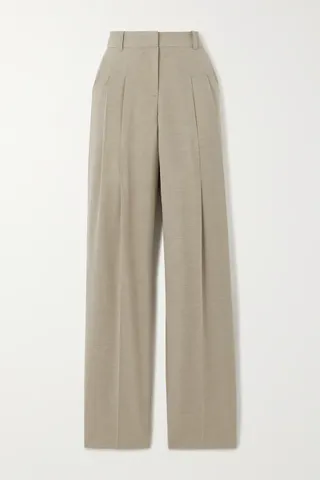 The Frankie Shop + Gelso Pleated Tencel Lyocell-Blend Straight-Leg Pants