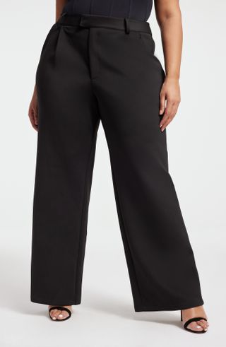 Good American + Scuba Pleated Trousers