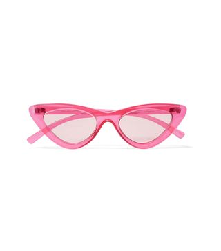 Le Specs + Adam Selman The Last Lolita Cat-eye Acetate Sunglasses