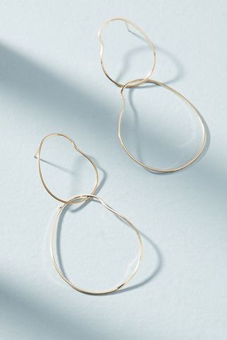 Anthropologie + Double Loop Drop Earrings