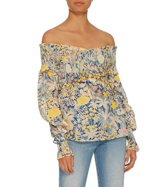 Alice McCall + Love Shakin Off-the-Shoulder Floral Ruffle Top