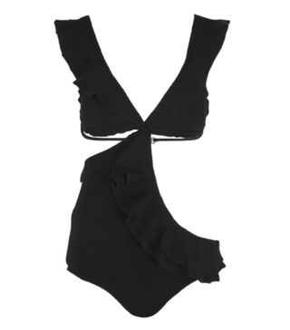 Clube Bossa + Black Middler Frill One-Piece