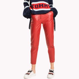 Tommy Hilfiger + Leather Joggers