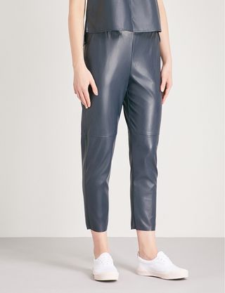 Max Mara + Celso Faux-Leather Jogging Bottoms