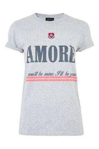 Topshop + Embroidered Amour T-Shirt