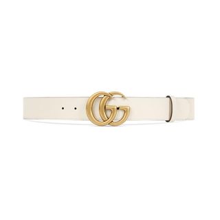 Gucci + Leather Belt With Double G Buckle