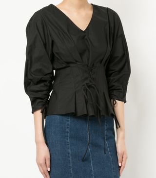 Sea + Corseted Blouse