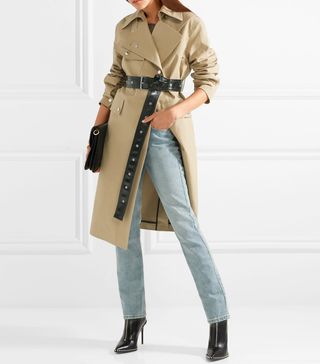 Helmut Lang + Belted Cotton-Canvas Trench Coat
