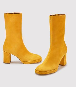 Miista + Carlotta Yellow Suede Boots