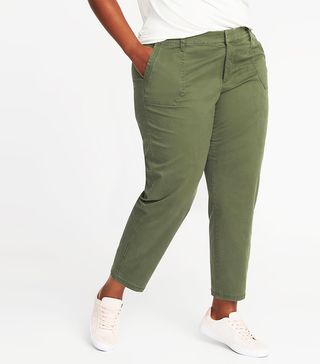 Old Navy + Mid-Rise Smooth & Slim Plus-Size Pixie Utility Chinos