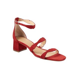 Banana Republic + Laser-Cut Low Block-Heel Sandal