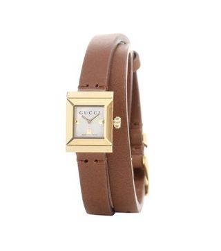 Gucci + G-Frame Small Square Leather Watch