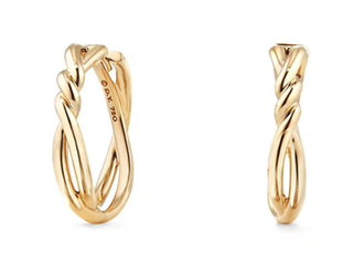 David Yurman + Continuance Hoop Earrings in 18K Gold
