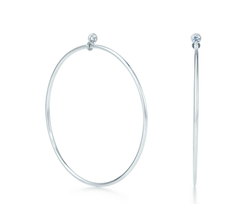 Tiffany 
Co. + Elsa Peretti Diamond Hoop Earrings