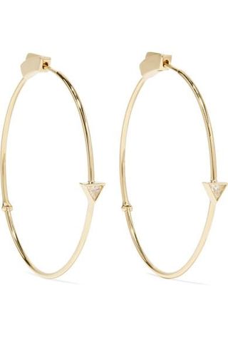 Jennifer Meyer + 18-Karat Gold Diamond Hoop Earrings