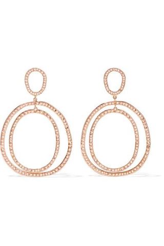 Ileana Makri + Again Double 18-Karat Rose Gold Diamond Earrings