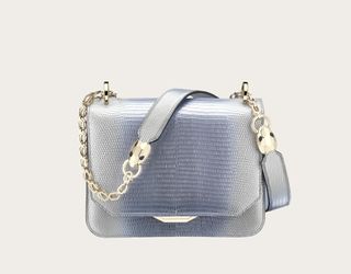 Bulgari + Serpenti Hypnotic Flap Cover Bag in Chalcedony Agate and Silver