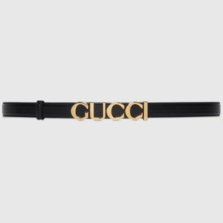 Gucci + Gucci Buckle Thin Belt