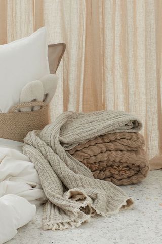 H&M + Linen-Blend Blanket