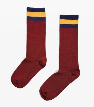 Topshop + Striped Calf Socks