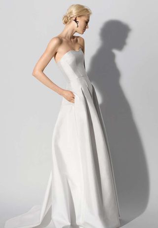 Carolina Herrera + Fabel Strapless Silk Mikado Gown