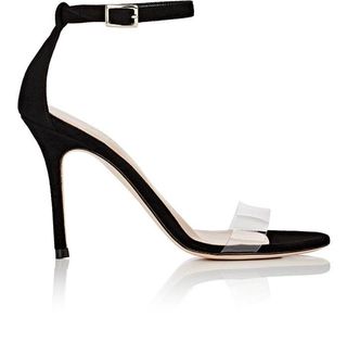Barneys New York + Suede & PVC Ankle-Strap Sandals
