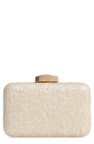 Nordstrom + Abstract Lace Minaudiere - Metallic