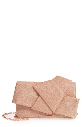 Ted Baker + Fefee Glitter Knotted Bow Clutch