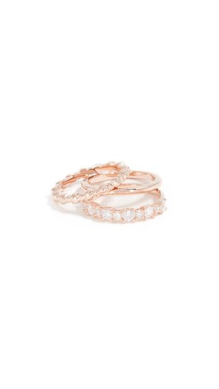 Bronzallure + Crystal Stacked Ring