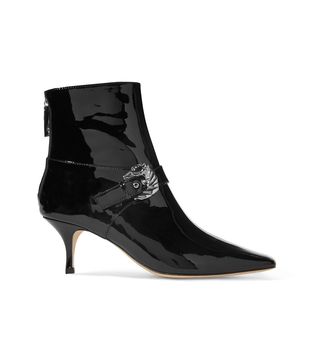 Dorateymur + Saloon Buckled Patent-leather Ankle Boots