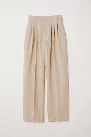 H&M + Wide Linen Trousers