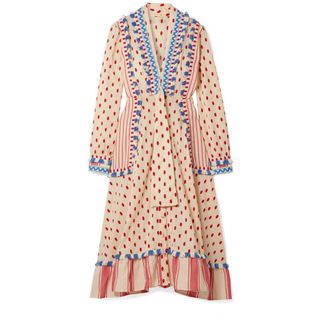 Dodo Bar Or + Fringed Embroidered Cotton-Gauze Dress