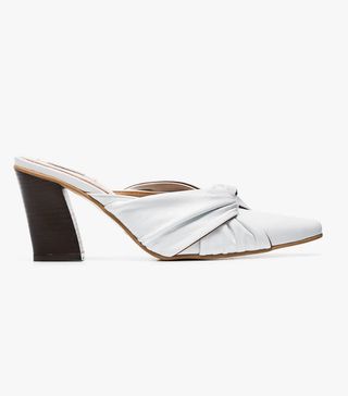 Reike Nen + White 80 Knot-Detail Leather Mules