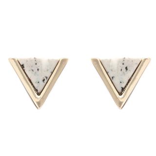 Oliver Bonas + Marcie Triangular Stone Stud Earrings