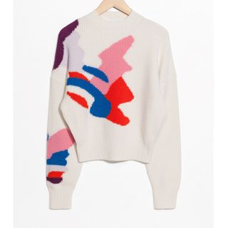 & Other Stories + Cropped Colour Splash Sweater