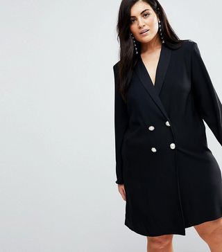 ASOS Curve + Ultimate Tux Dress with Pearl Buttons
