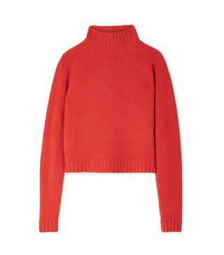 The Elder Statesman + Highland Cropped Cashmere Turtleneck Sweater