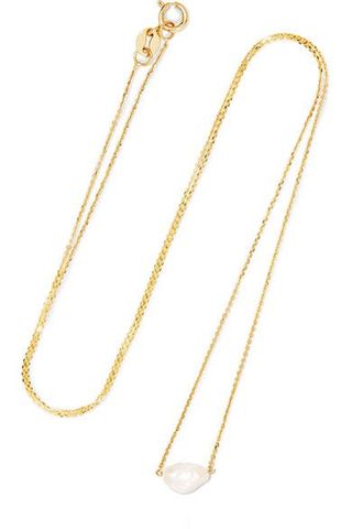 Wwake + 14-Karat Gold Freshwater Pearl Necklace