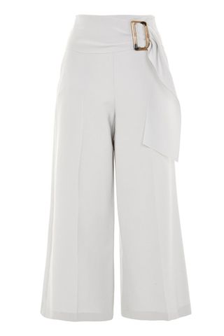 Topshop + Bonded Cropped Wide Leg Trousers