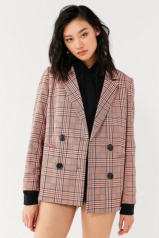 Urban Outfitters + Checkered Blazer