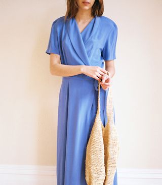 Lisa Says Gah + Vintage Silk Wrap Dress
