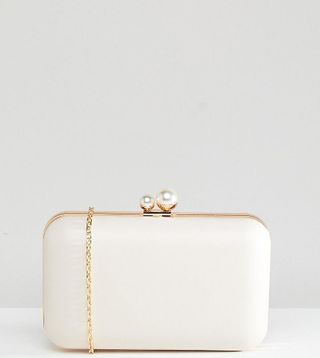 True Decadence + Box Clutch Bag With Pearl Fastening