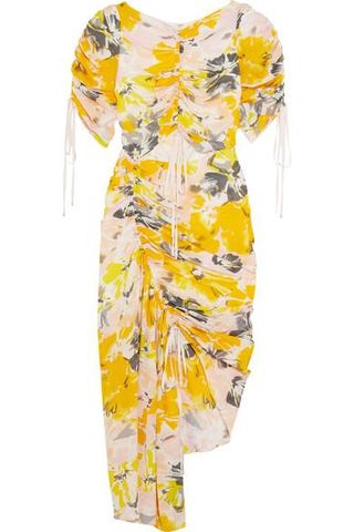 Alice McCall + Soiree Cutout Floral-Print Silk-Crepe Dress
