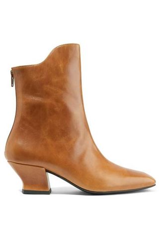 Dorateymur + Han Textured-Leather Ankle Boots