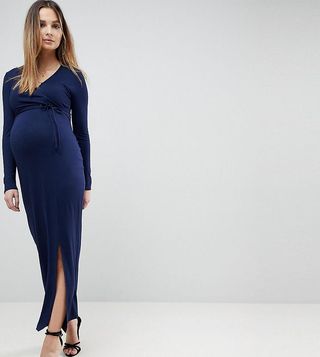 ASOS Maternity + Nursing Wrap Maxi Dress