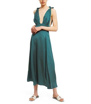 AlexaChung + Polka Dot Scarf Dress