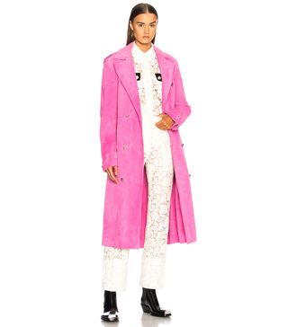 Calvin Klein N 205 W39 NYC + Soft Suede Trench Coat