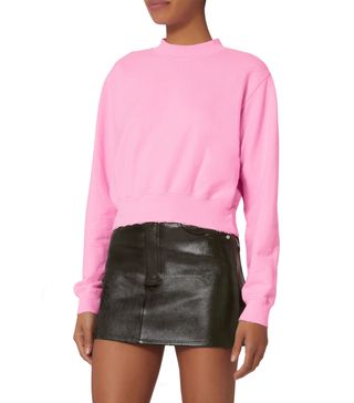 Cotton Citizen + Milan Cropped Pink Sweatshirt